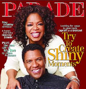 Illustration for article titled An Elusive Oprah And Denzel Captured During Their Shiniest Moment